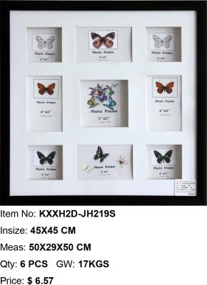 China Hot sale plastic photo frame PS photo frame multi aperture photo frame home decoration for sale
