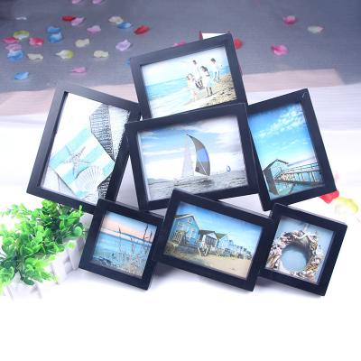China Chinese Manufacturer 7 opening collage photo picture frames 4x6 plastic photo frame for sale