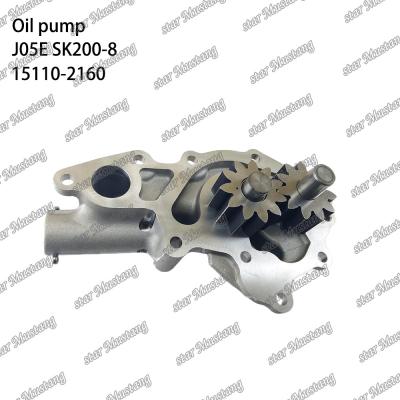 China Bomba de óleo 15110-2160 15110-2160A do motor diesel de J05E SK200-8 SK210LC-8 SK250-8 SK260LC-8 para Hino à venda