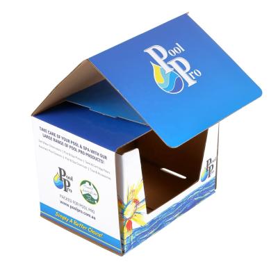 China Household Products Custom Printed Display Box With Colorful Corrugated Display Stand for sale