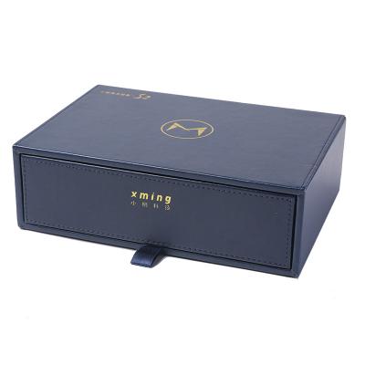 China Custom Jewelry Storage Rigid Box Packaging Gold Hot Stamping Retail Packaging Box for sale