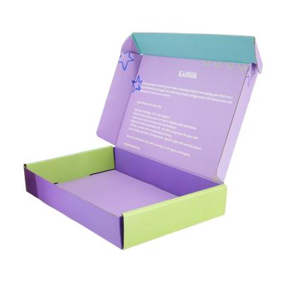 China Colorful Luxury White Corrugated Express Mailer Paper Packaging Box For Dress for sale