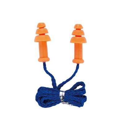 China Silicone EP013 Corded Earplugs 28dB Green for Noise Reduction in Loud Environments for sale