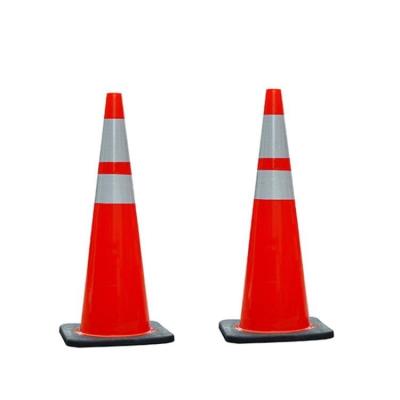 China SH-X056 90cm PVC Road Sign Safety Cone Traffic Warning Product with Reflective Taps for sale