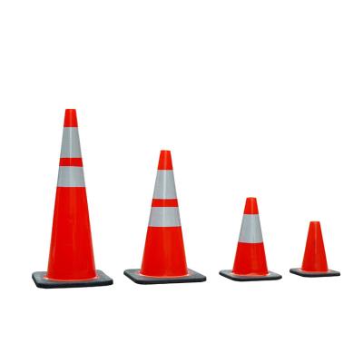 China Roadway Safety Reflective Band PVC SH-X056 30cm Traffic Warning Products Road Cone for sale