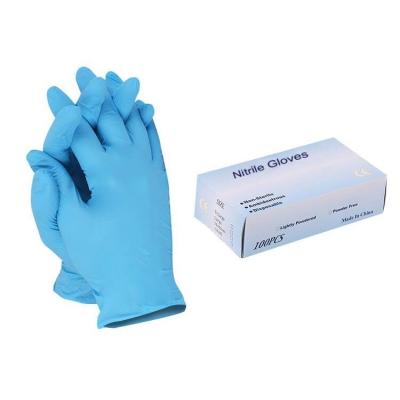 China Disposable Blue Nitrile Gloves with Touch Screen Function CE 388 Certified for sale