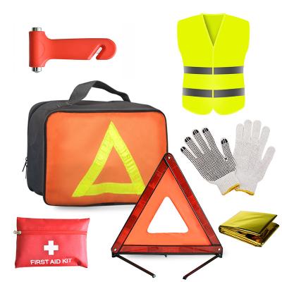 China Red Roadside Assistance Car Emergency Tool Kit for Emergency Repair and Rescue for sale