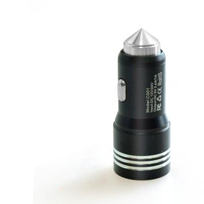 China Multi-Color USB Connector Survival Emergency Car Charger Multi-Tool Safety Hammer for sale