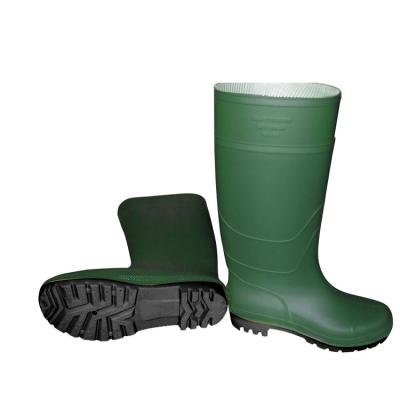 China CE EN 20347 RB108 Green PVC Portable Knee Boot Safety Rain Boots without Steel Toe Italy Customized 1.38-1.85kg for sale