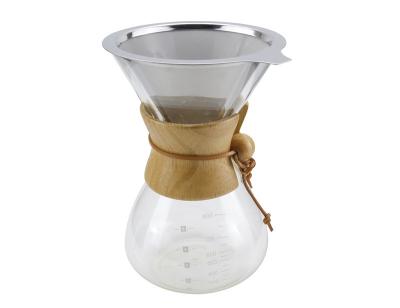 Chine Le verre de Borosilicate intelligent versent au-dessus du fabricant de café d'égouttement pour la famille, 6 - capacité de tasse à vendre