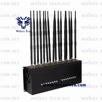 China Adjustable Celluar Signal Jammer  GSM CDMA 3G 4G 5G  WIFI GPS Lojack Mobile Phone Jammer 24/7 continuously working goal for sale