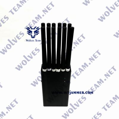 China 12 Bands handheld Wifi Gps 3g 4g 5gCell Phone Jamming Device Cell Phone Signal Jammer Scrambler for sale