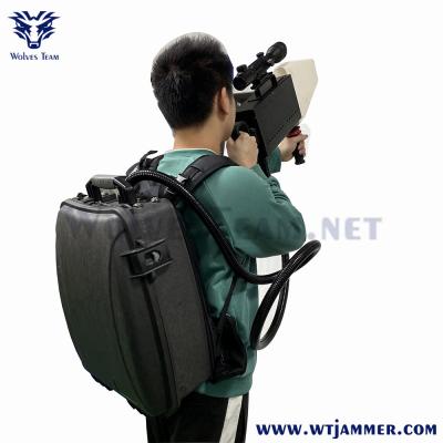China Security Backpack GPS WIFI5.8G Drone Signal Jammer 5000M Military VIP Protection for sale