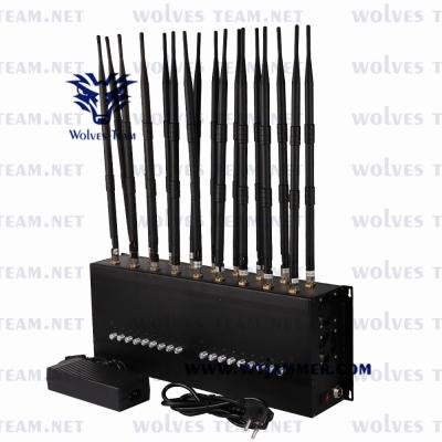 China 18 Bands Desktop 50m Indoor Signal Jammer GPS WIFI 5.8G 3G 4G 5G for sale