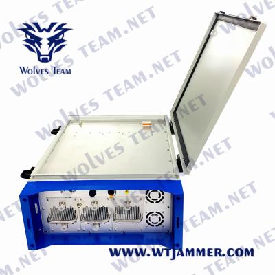 China Military 2000m Signal Drone Jammer Waterproof Outdoor High Power WiFi GPS 433MHz for sale