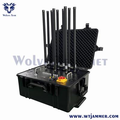 China 300M High Power Portable 8 Channels Military Drone Cell Phone Bomb Signal Jammer à venda