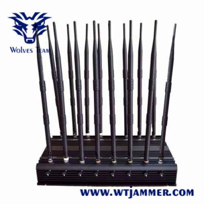 China 18 Bands GSM 3G 4G 5G WiFi UHF VHF GPS Signal Jammer Indoor Exam Meeting Room 50 meters range for sale