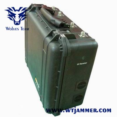 中国 Portable Briefcase IR Laser Telescope Jamming range 3500 meters Anti Uav Drone Jammer WIFI GPS Signal Blocker 販売のため