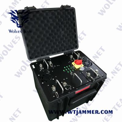China Military 20 - 6000 MHz Vehicle Bomb Jammer Portable Cell Phone RF Signal Jammer Te koop