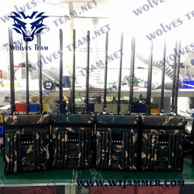 China 6 Bands 150 Meters 80w Mobile Signal Jammer Device Blocking 2G 3G 4G 5G à venda