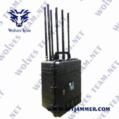중국 GSM WIFI 휴대용 신호 방해기 GPS VHF UHF 3G 4G 5G 12 밴드 1200W 판매용