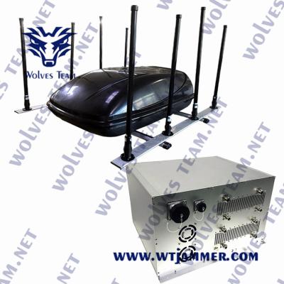 中国 GSM PCS Vehicle Signal Jammer 3G 4G 5G WIFI GPS VHF UHF 500W CDMA 販売のため