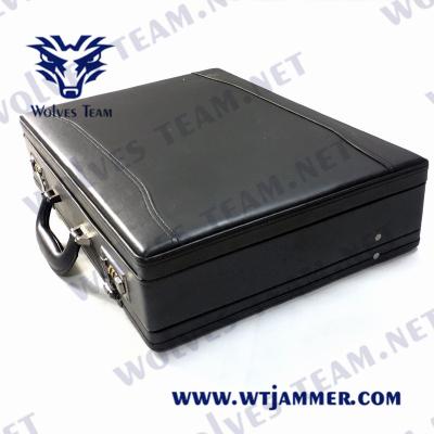 Chine DCS de GSM tenu dans la main réglable de valise du brouilleur portatif rf 150m du signal 40W à vendre