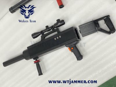 China Anti tipo zangão do rifle do construtor do sinal de GPS Wifi da arma do jammer do zangão da intercepção dos medidores de 1000-1500 à venda