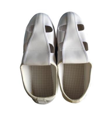 Κίνα Άσπρα παπούτσια αποστειρωμένων δωματίων τρυπών ESD PVC τέσσερα χρώματος για άνδρες και για γυναίκες προς πώληση