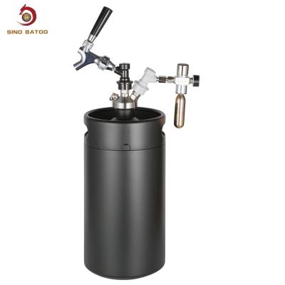 China SS304 Double Wall 5L Carbonated Drink Ball Lock Mini Keg for sale
