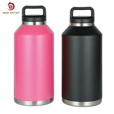 China Double Wall 64 Ounce Stainless Steel Water Bottle With Chug Cap for sale