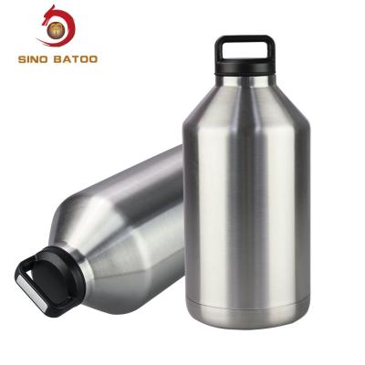 China Screw Lid Vacuum Insulated Growlers , FDA 1 Gallon Stainless Steel Water Bottle for sale