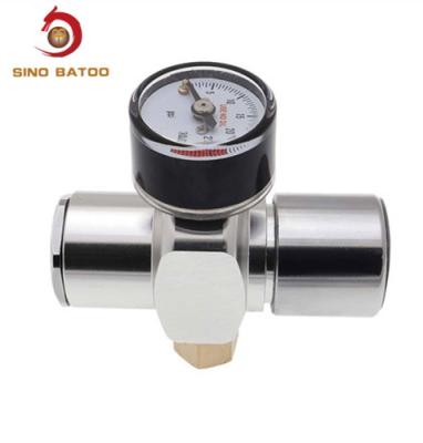 China 0-30 PSI Mini CO2 Regulator Beer Aluminium Low Pressure Single Gauge for sale
