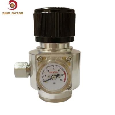 China Aluminium Commercial CO2 Mini Gas Regulator With 1.8K Burst Safety Valve for sale