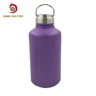 China 64 OZ Wide Mouth Vacuum Insulated Stainless Steel Growler for sale