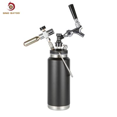 China Eco Friendly 1L Beer Growler Dispenser , Insulated Vacuum Mini Beer Keg Dispenser for sale