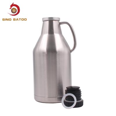 China 64oz Stainless Steel Vacuum Insulated Beer Growler With BPA Free Lid for sale