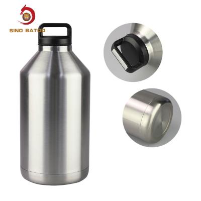 China 128oz 3.78L Double Wall Insulated Growler For Beer for sale