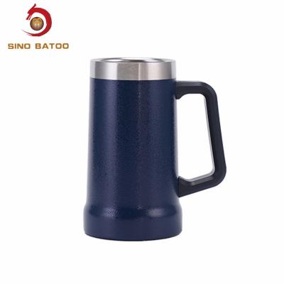 China 24oz Stainless Steel Tumbler With Handle , Double Wall Stainless Steel Beer Mug for sale