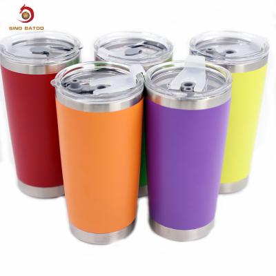 China FDA Coffee Mug Stainless Steel Tumbler , 20oz Double Wall Stainless Steel Wine Tumbler for sale