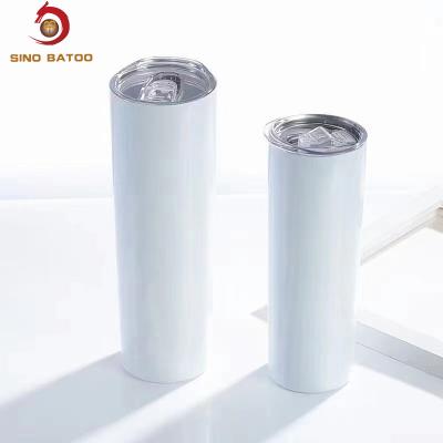 China White 20 Oz Vacuum Insulated Stainless Steel Tumbler Beer Pints for sale