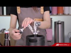 4L Vacuum Ball Lock Mini Keg CO2 Pressurised Soda Keg Dispenser