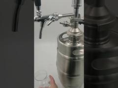 Air Pump Stainless Steel Double wall 5 Litre Mini Beer Kegs Optional Tapping Kits
