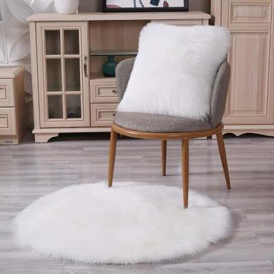 China Washable Lambs Wool Floor Mats Oversized Sheepskin Rug Cushion Cover for sale