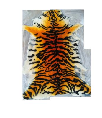 China Tiger Sheepskin Seat Cushion Carpet Pads For Chairs Custom for sale