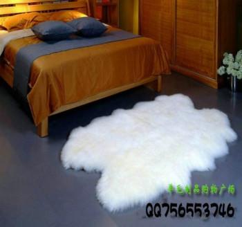 China Couch Real Fleece Sheepskin Throw Blanket White ODM for sale