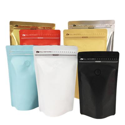 China Stand Up Pouch Coffee Tea Bags Packaging Zip Coffee Bags 500g With Valve for sale