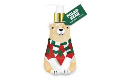 Chine L'ours a formé le savon écumant de peinture de main de la bouteille 330ml avec Hang Tag Christmas à vendre