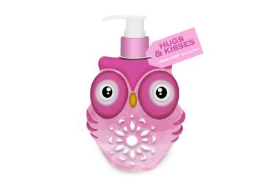 China Owl Shaped Painting Bottle 500ml Hand Soap Liquid With Hang Tag for sale