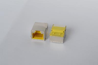 China 1000M 90 Degree Low Profile Rj45 Jack With Transformer SMT With Shielded Yellow for sale